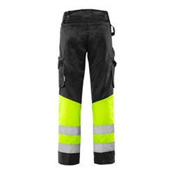 Fristads High Vis Green Hose Kl. 1 2649 GPLU Größe C150 Warnschutz-Gelb/Schwarz