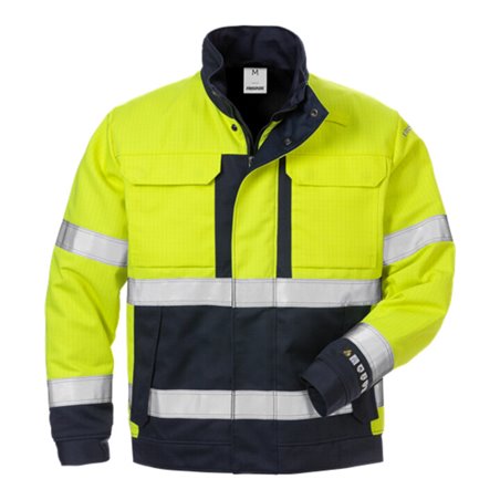 Fristads Flame High Vis Winterjacke Kl. 3 4588 FLAM Größe 4XL Warnschutz-Gelb/Marine