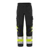Fristads High Vis Green Hose Kl. 1 2649 GPLU Größe C156 Warnschutz-Gelb/Schwarz