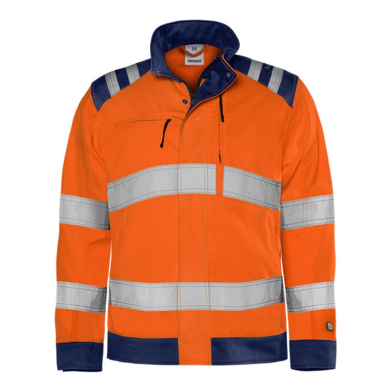 Fristads High Vis Green Jacke Kl. 3 4067 GPLU Größe M Warnschutz-Orange/Marine