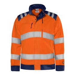 Fristads High Vis Green Jacke Kl. 3 4067 GPLU Größe XL Warnschutz-Orange/Marine