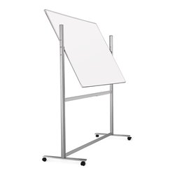 Magnetoplan ferroscript-Schreibtafel mobil, doppelseitig, drehbar, 2200 x 1200 mm