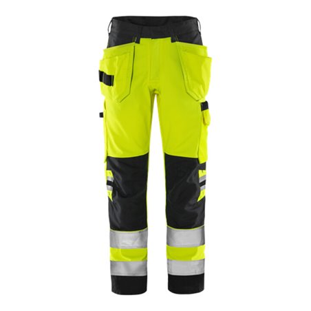 Fristads High Vis Green Handwerkerhose Kl. 2 2641 GPLU Größe C148 Warnschutz-Gelb/Schwarz