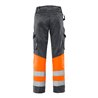 Fristads High Vis Green Hose Kl. 1 2649 GPLU Größe C62 Warnschutz-Orange/Grau
