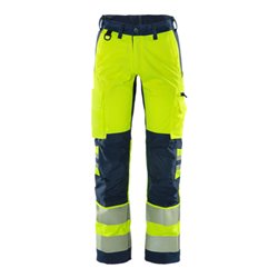 Fristads High Vis Stretch-Hose Klasse 2 2712 PLU Größe C150 Warnschutz-Gelb/Marine