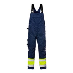 Fristads High Vis Latzhose Kl. 1 1025 PLU Größe D104 Warnschutz-Gelb/Marine
