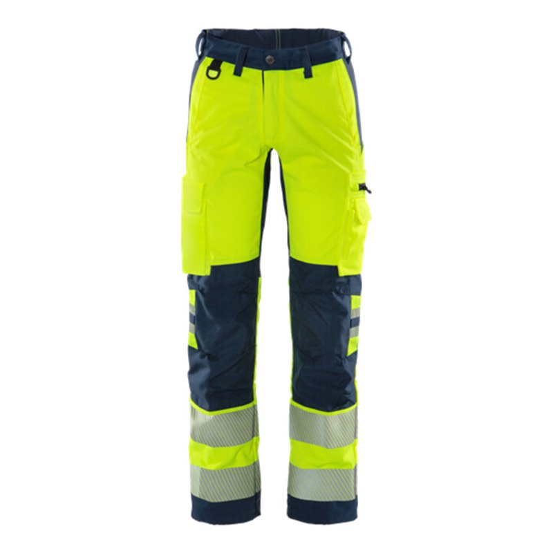 Fristads High Vis Stretch-Hose Klasse 2 2712 PLU Größe C46 Warnschutz-Gelb/Marine