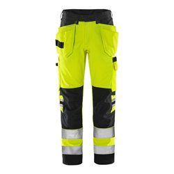 Fristads High Vis Green Handwerkerhose Kl. 2 2641 GPLU Größe D120 Warnschutz-Gelb/Schwarz