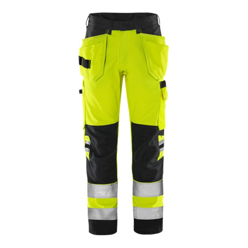 Fristads High Vis Green Handwerkerhose Kl. 2 2641 GPLU Größe D92 Warnschutz-Gelb/Schwarz