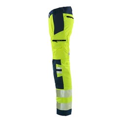 Fristads High Vis Stretch-Hose Klasse 2 2712 PLU Größe C52 Warnschutz-Gelb/Marine