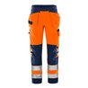 Fristads High Vis Green Handwerkerhose Kl. 2 2641 GPLU Größe C150 Warnschutz-Orange/Marine