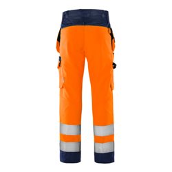 Fristads High Vis Green Handwerkerhose Kl. 2 2641 GPLU Größe C150 Warnschutz-Orange/Marine