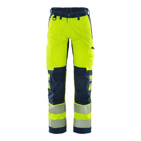 Fristads High Vis Stretch-Hose Klasse 2 2712 PLU Größe C58 Warnschutz-Gelb/Marine