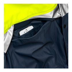 Fristads High Vis Regenjacke Kl. 3 4624 RS Größe 4XL Warnschutz-Gelb/Marine