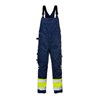 Fristads High Vis Latzhose Kl. 1 1025 PLU Größe D96 Warnschutz-Gelb/Marine