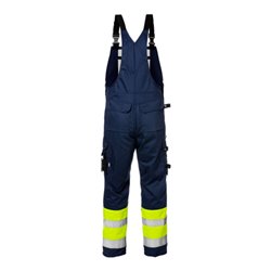 Fristads High Vis Latzhose Kl. 1 1025 PLU Größe D96 Warnschutz-Gelb/Marine