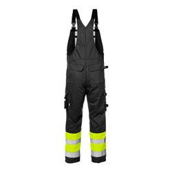 Fristads High Vis Latzhose Kl. 1 1025 PLU Größe C154 Warnschutz-Gelb/Schwarz