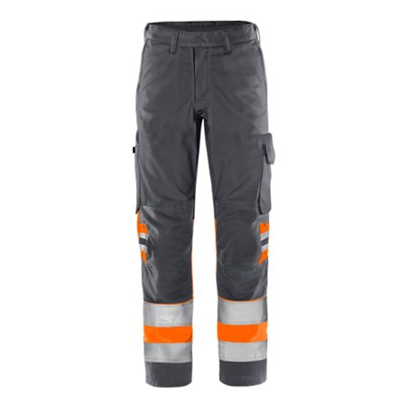 Fristads High Vis Green Hose Kl. 1 2649 GPLU Größe D92 Warnschutz-Orange/Grau