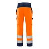Fristads High Vis Green Handwerkerhose Kl. 2 2641 GPLU Größe D92 Warnschutz-Orange/Marine