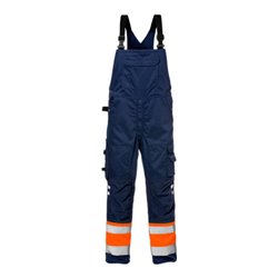 Fristads High Vis Latzhose Kl. 1 1025 PLU Größe C156 Warnschutz-Orange/Marine