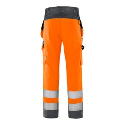 Fristads High Vis Green Handwerkerhose Kl. 2 2641 GPLU Größe C62 Warnschutz-Orange/Grau