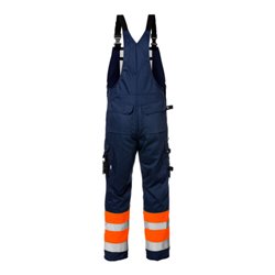 Fristads High Vis Latzhose Kl. 1 1025 PLU Größe D92 Warnschutz-Orange/Marine