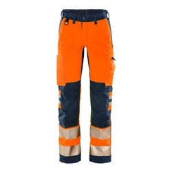 Fristads High Vis Stretch-Hose Klasse 2 2712 PLU Größe C60 Warnschutz-Orange/Marine