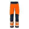 Fristads High Vis Stretch-Hose Klasse 2 2712 PLU Größe C66 Warnschutz-Orange/Marine
