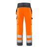Fristads High Vis Green Handwerkerhose Kl. 2 2641 GPLU Größe D128 Warnschutz-Orange/Grau