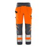 Fristads High Vis Green Handwerkerhose Kl. 2 2641 GPLU Größe D96 Warnschutz-Orange/Grau