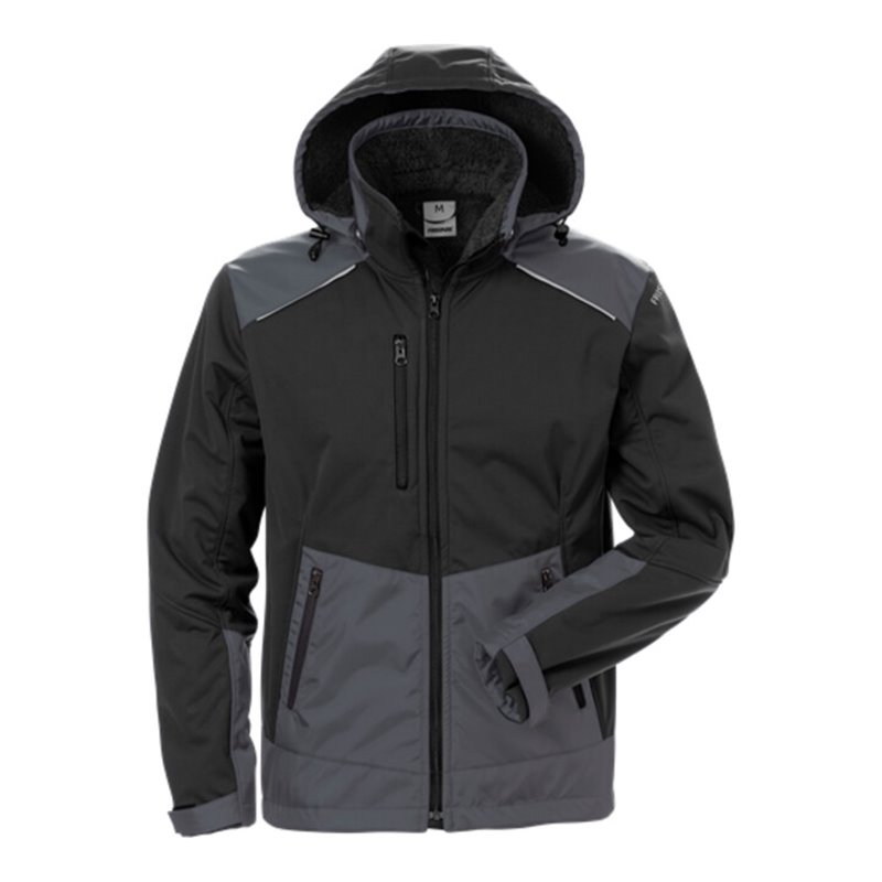 Fristads Softshell-Winterjacke 4060 CFJ Größe 4XL Schwarz/Grau