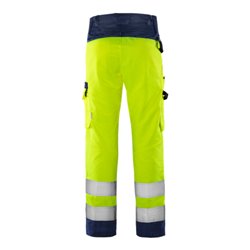 Fristads High Vis Green Hose Kl. 2 2651 GPLU Größe C146 Warnschutz-Gelb/Marine