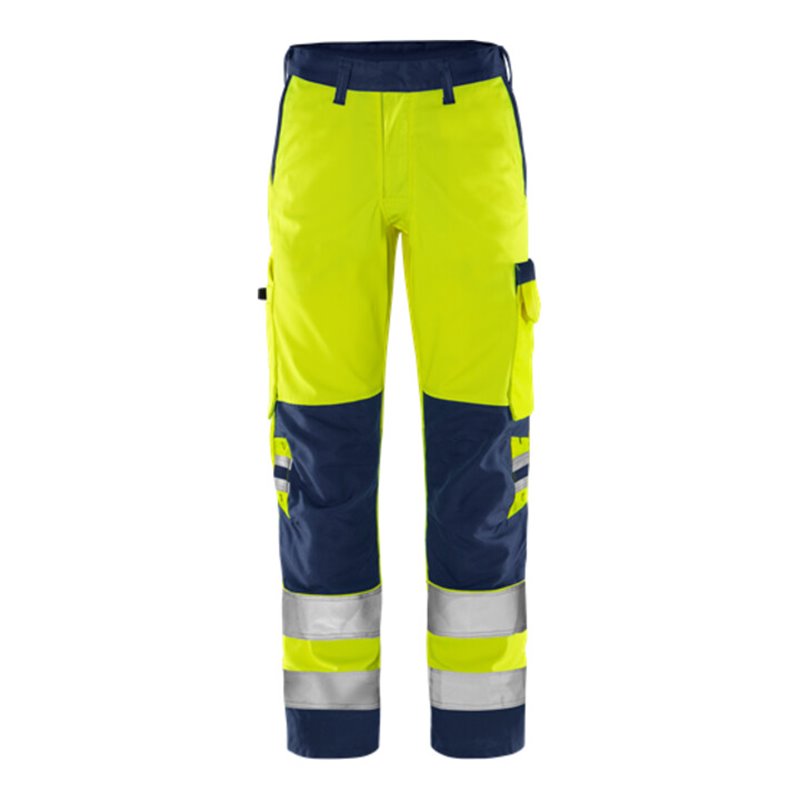 Fristads High Vis Green Hose Kl. 2 2651 GPLU Größe C154 Warnschutz-Gelb/Marine