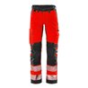 Fristads High Vis Stretch-Hose Klasse 2 2712 PLU Größe C146 Warnschutz-Rot/Schwarz