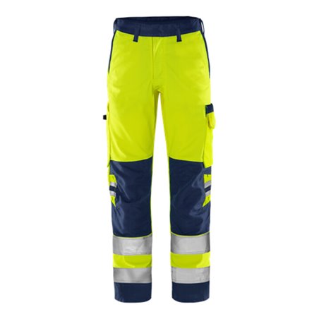 Fristads High Vis Green Hose Kl. 2 2651 GPLU Größe C156 Warnschutz-Gelb/Marine