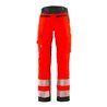 Fristads High Vis Stretch-Hose Klasse 2 2712 PLU Größe C44 Warnschutz-Rot/Schwarz