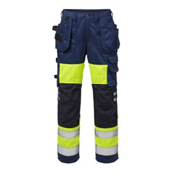 Fristads High Vis Handwerkerhose Damen Kl. 1 2129 PLU Größe 34 Warnschutz-Gelb/Marine