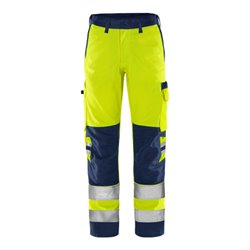 Fristads High Vis Green Hose Kl. 2 2651 GPLU Größe D92 Warnschutz-Gelb/Marine