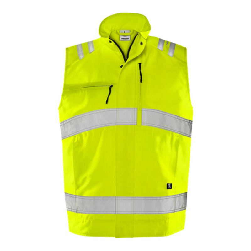 Fristads High Vis Green Weste Kl. 2 5067 GPLU Größe M Warnschutz-Gelb