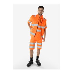 Fristads High Vis Green Weste Kl. 2 5067 GPLU Größe 3XL Warnschutz-Orange