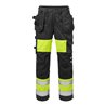 Fristads High Vis Handwerkerhose Damen Kl. 1 2129 PLU Größe 50 Warnschutz-Gelb/Schwarz