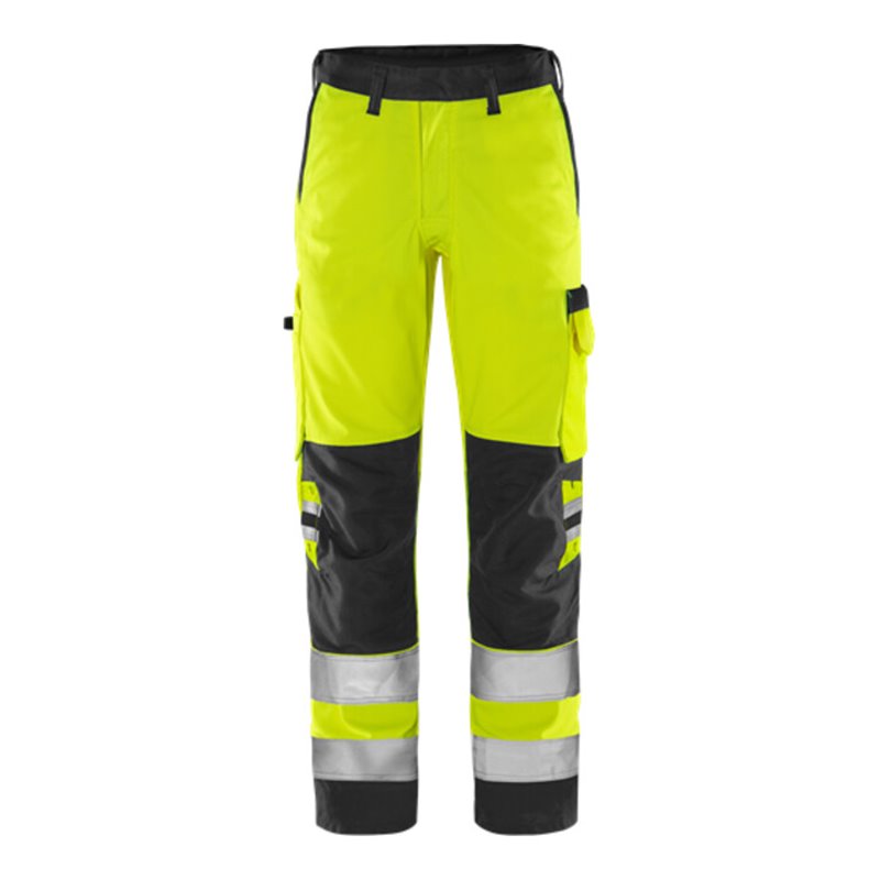 Fristads High Vis Green Hose Kl. 2 2651 GPLU Größe C58 Warnschutz-Gelb/Schwarz