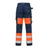 Fristads High Vis Handwerkerhose Damen Kl. 1 2129 PLU Größe 44 Warnschutz-Orange/Marine