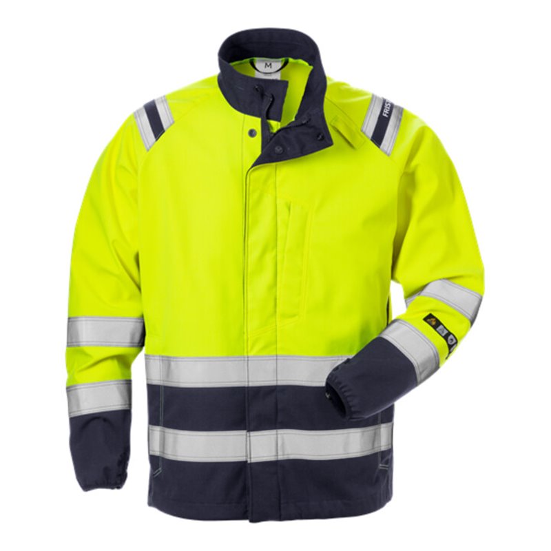 Fristads Flamestat Softshell-Jacke Kl. 3 4016 FSS Größe 4XL Warnschutz-Gelb/Marine