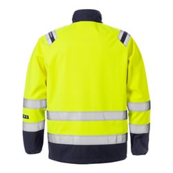 Fristads Flamestat Softshell-Jacke Kl. 3 4016 FSS Größe 4XL Warnschutz-Gelb/Marine