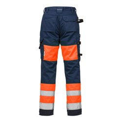 Fristads High Vis Handwerkerhose Damen Kl. 1 2129 PLU Größe 48 Warnschutz-Orange/Marine