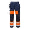Fristads High Vis Handwerkerhose Damen Kl. 1 2129 PLU Größe 50 Warnschutz-Orange/Marine