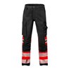 Fristads High Vis Stretch-Hose Kl. 1 2705 PLU Größe C150 Warnschutz-Rot/Schwarz