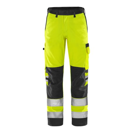Fristads High Vis Green Hose Kl. 2 2651 GPLU Größe D96 Warnschutz-Gelb/Schwarz