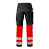 Fristads High Vis Stretch-Hose Kl. 1 2705 PLU Größe C156 Warnschutz-Rot/Schwarz